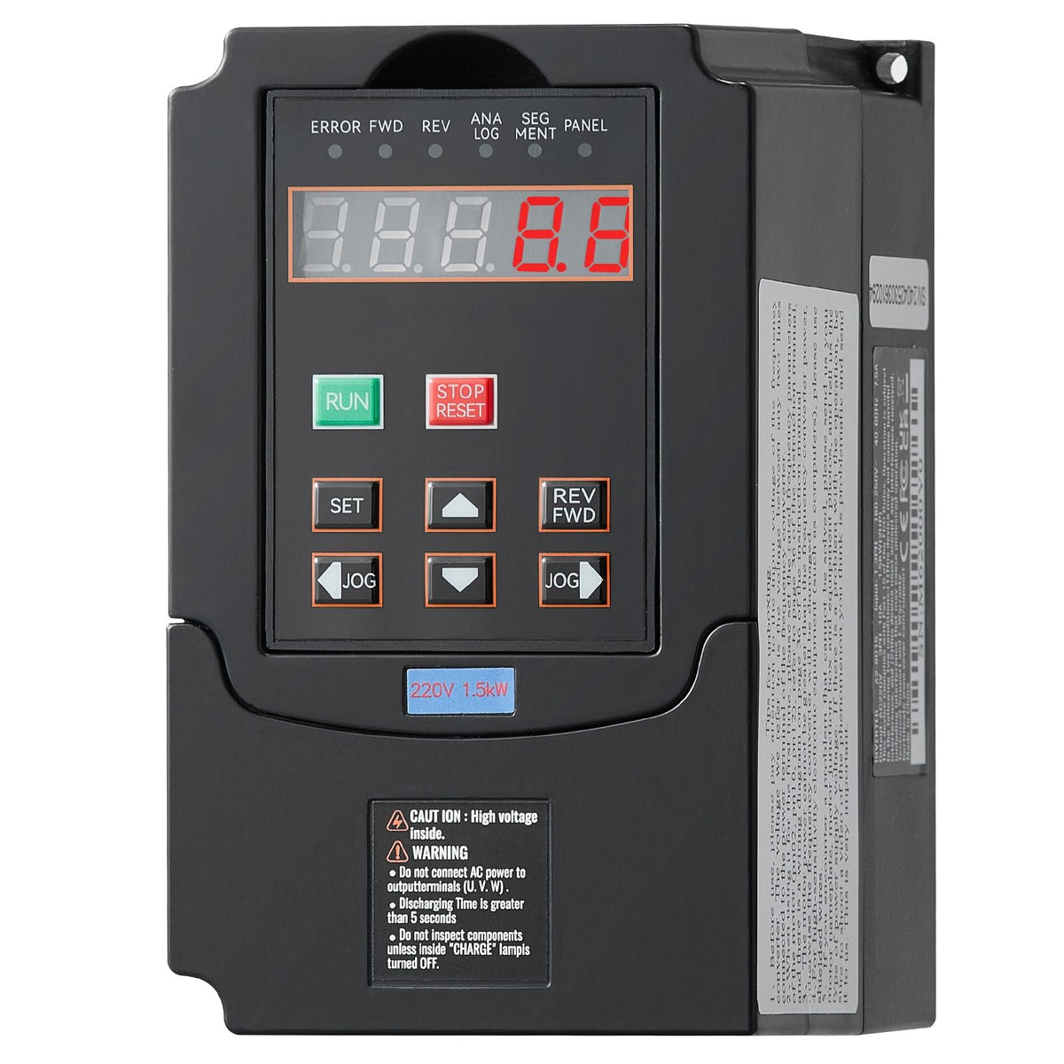 VFD 2HP, 1.5KW, 7.5A, 1 or 3 Phase 220V Input to 3 Phase 220V Output Variable Frequency Drive, 40-60Hz Input, 0-400Hz Output VFD for Spindle Motor CNC Speed Control