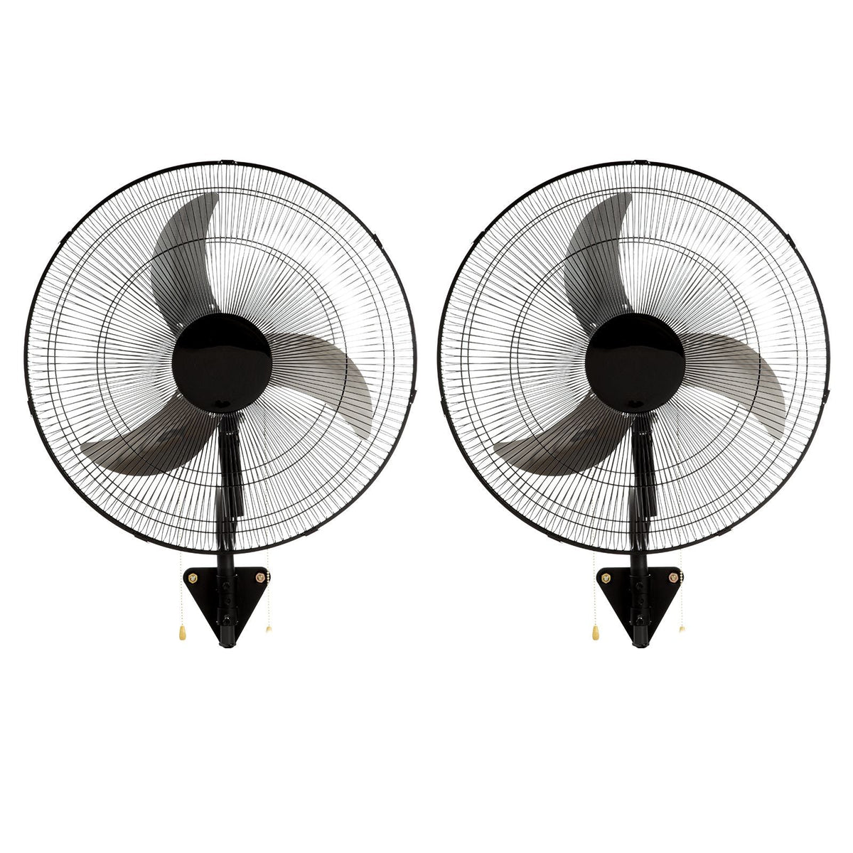 Wall Mount Fan, 2 PCS 18 inch Oscillating, 3-speed High Velocity Max. 4000 CFM Industrial Wall Fan for Indoor, Commercial, Residential, Warehouse, Greenhouse, Workshop, Basement, Garage,Black