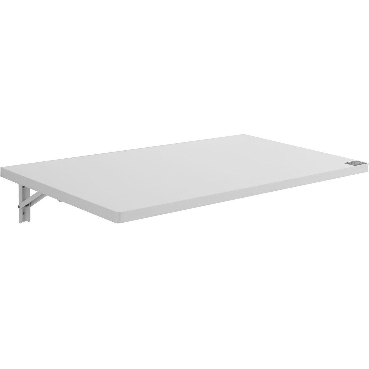 Wall Mounted Folding Table, 35.4 x 19.7 inches Wall Mount Table, Floating Desk with Iron Bracket, Fold Down Desk for Small Spaces, Home Office, Dining, Laundry Room, Kitchen, Bar, White