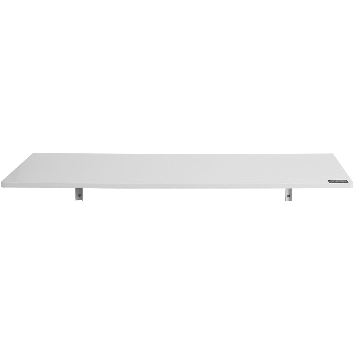 Wall Mounted Folding Table, 43.3 x 18 inches Wall Mount Table, Floating Desk with Iron Bracket, Fold Down Desk for Small Spaces, Home Office, Dining, Laundry Room, Kitchen, Bar, White