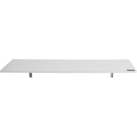 Wall Mounted Folding Table, 43.3 x 18 inches Wall Mount Table, Floating Desk with Iron Bracket, Fold Down Desk for Small Spaces, Home Office, Dining, Laundry Room, Kitchen, Bar, White