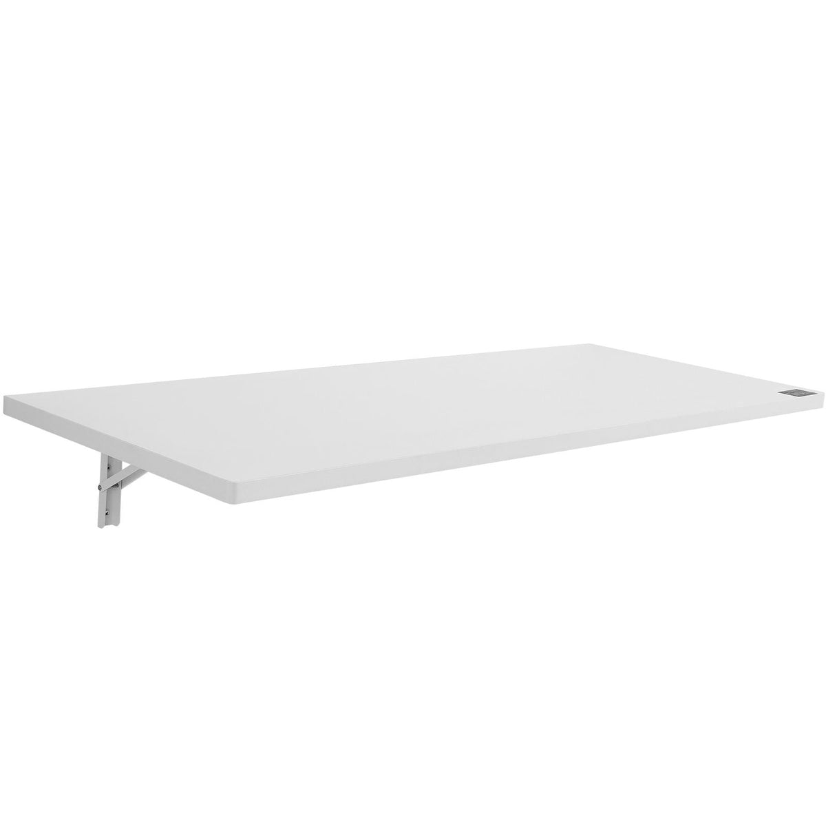 Wall Mounted Folding Table, 47.2 x 19.7 inches Wall Mount Table, Floating Desk with Iron Bracket, Fold Down Desk for Small Spaces, Home Office, Dining, Laundry Room, Kitchen, Bar, White