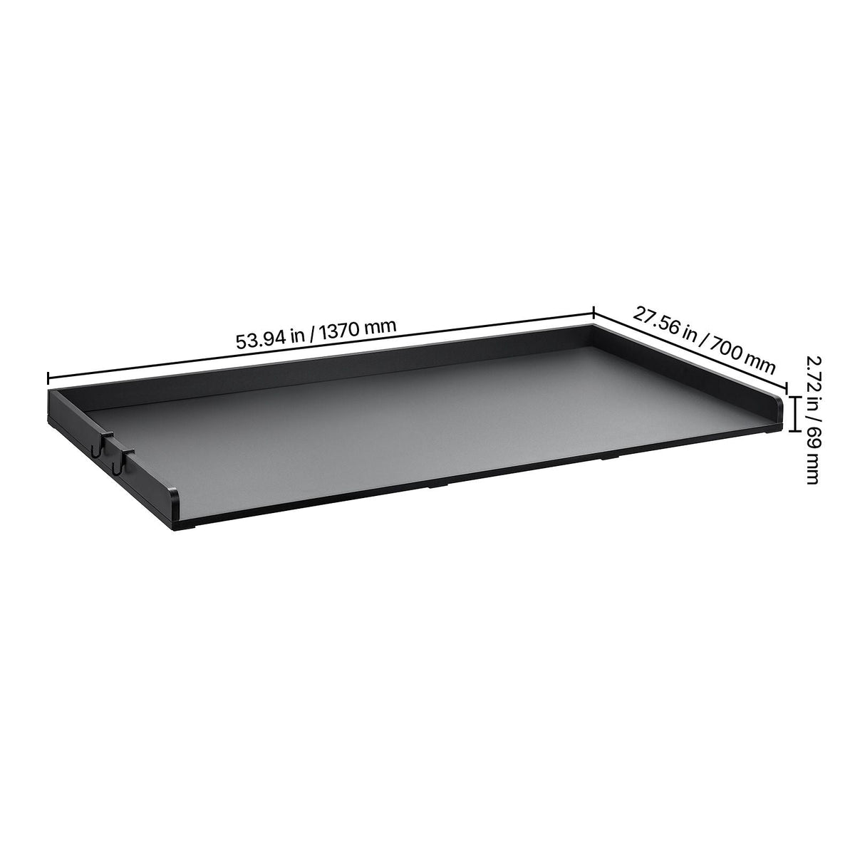 Washer Dryer Countertop, 54" x 27" Wooden Washer and Dryer Countertop, Water-Resistant Laundry Machine Topper Cover with Anti-Slip Pads, for Laundry Room Organization and Storage, Black