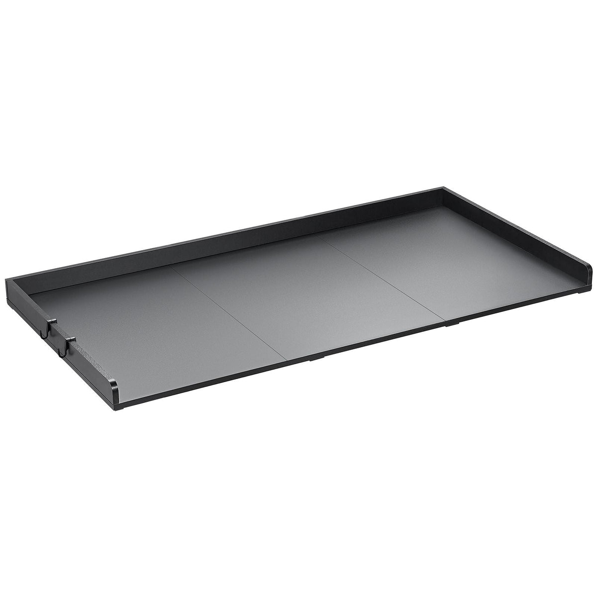 Washer Dryer Countertop with 3 Splicing Panels, 54" x 27" Wooden Washer and Dryer Countertop with Non-Slip Pads, Water-Resistant Laundry Topper for Laundry Room Organization and Storage, Black