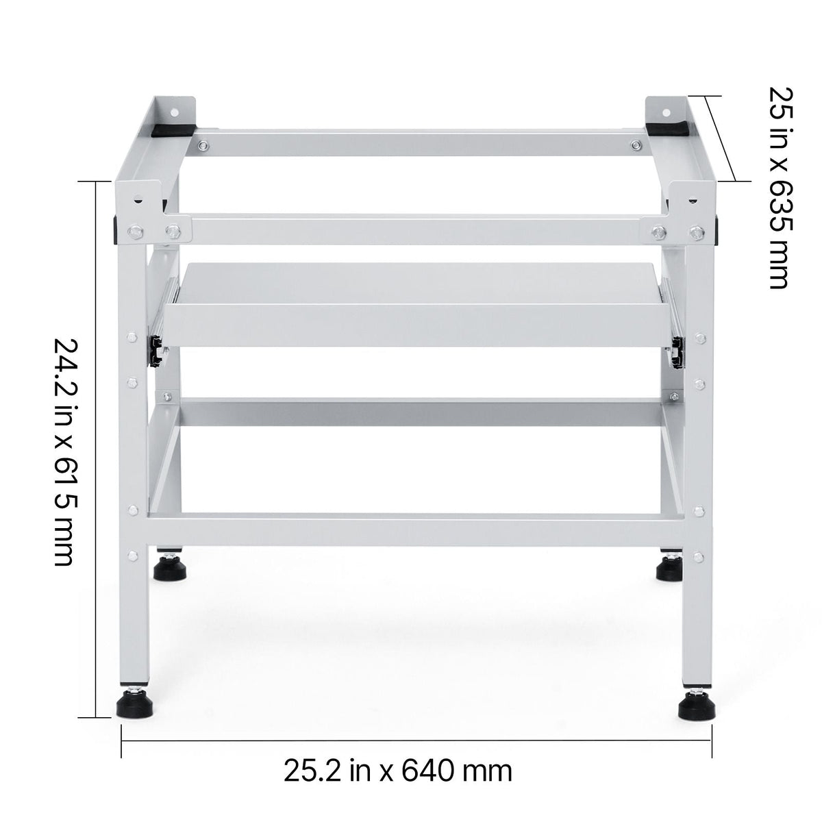 Washing Machine Stand, 48.5x25-Inch Washer Laundry Pedestal, 590LBS Load Capacity Washer And Dryer Pedestal Base with Double Trays, 4 Adjustable Feet for Lifting Washing Machines, Carbon Steel