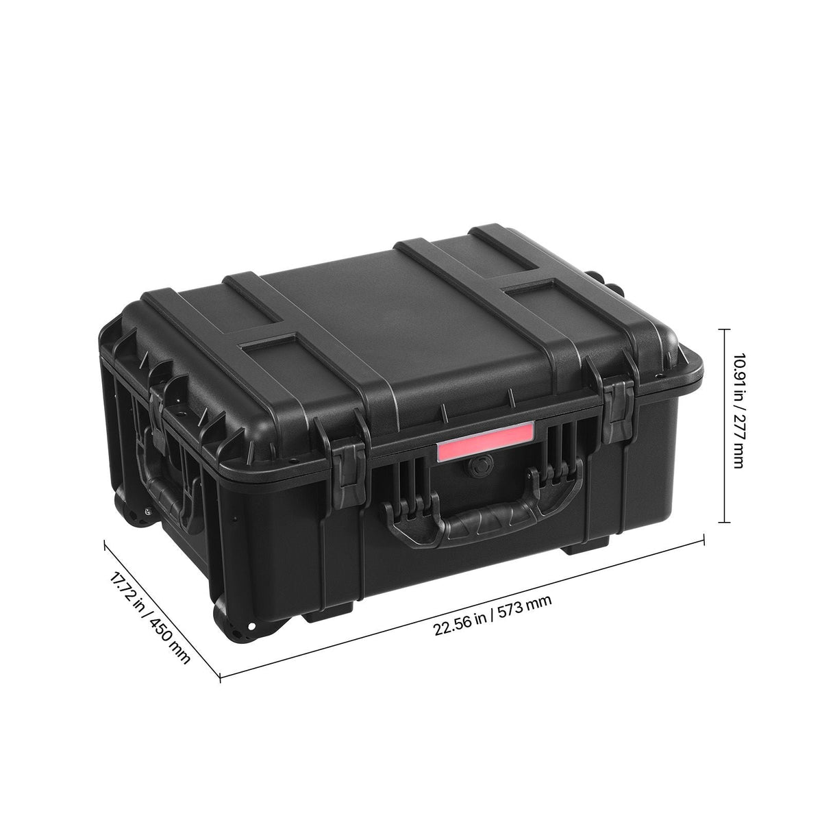 Weatherproof Hard Case, Heavy Duty Protective Dry Box Case with Pre-Cut Foam, Wheels & Retractable Pull Handles for Travel, Hunt, Military, Tactical, IP67 Waterproof Case for Cameras(57x45x28)