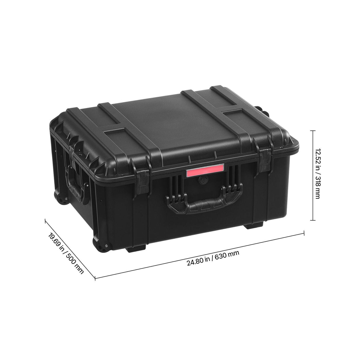 Weatherproof Hard Case, Heavy Duty Protective Dry Box Case with Pre-Cut Foam, Wheels & Retractable Pull Handles for Travel, Hunt, Military, Tactical, IP67 Waterproof Case for Cameras(63x50x32)