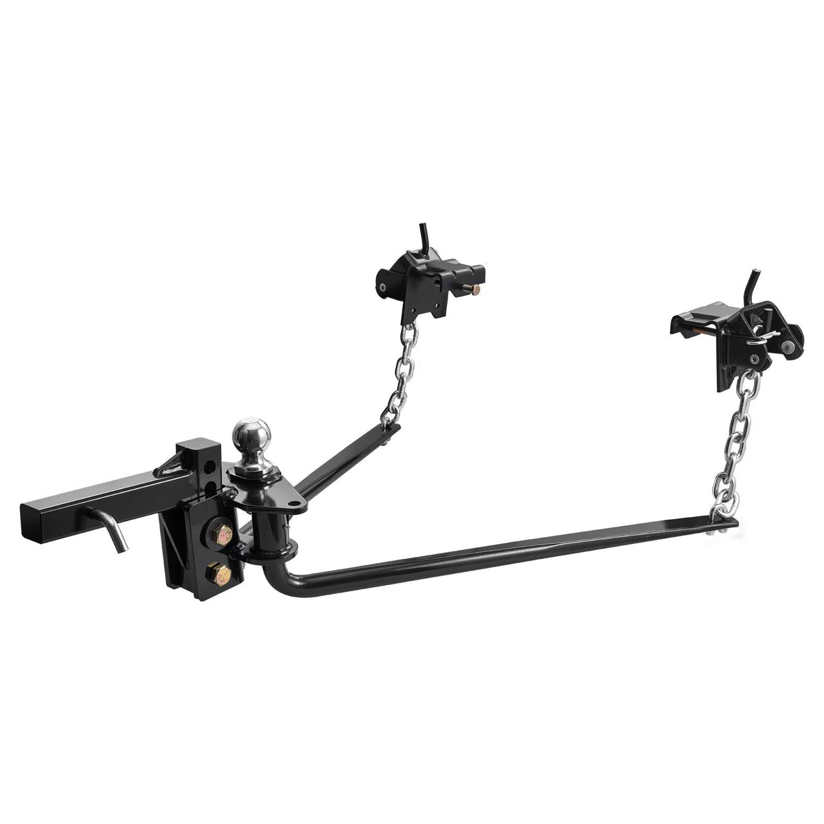 Weight Distribution Hitch, 10000 lbs Max Towing & 1000 lbs Max Tongue, Weight Distributing Hitches Kit Includes 2 in Shank and 2-5/16 in Ball, Load Leveling Hitch for Trailers, Black