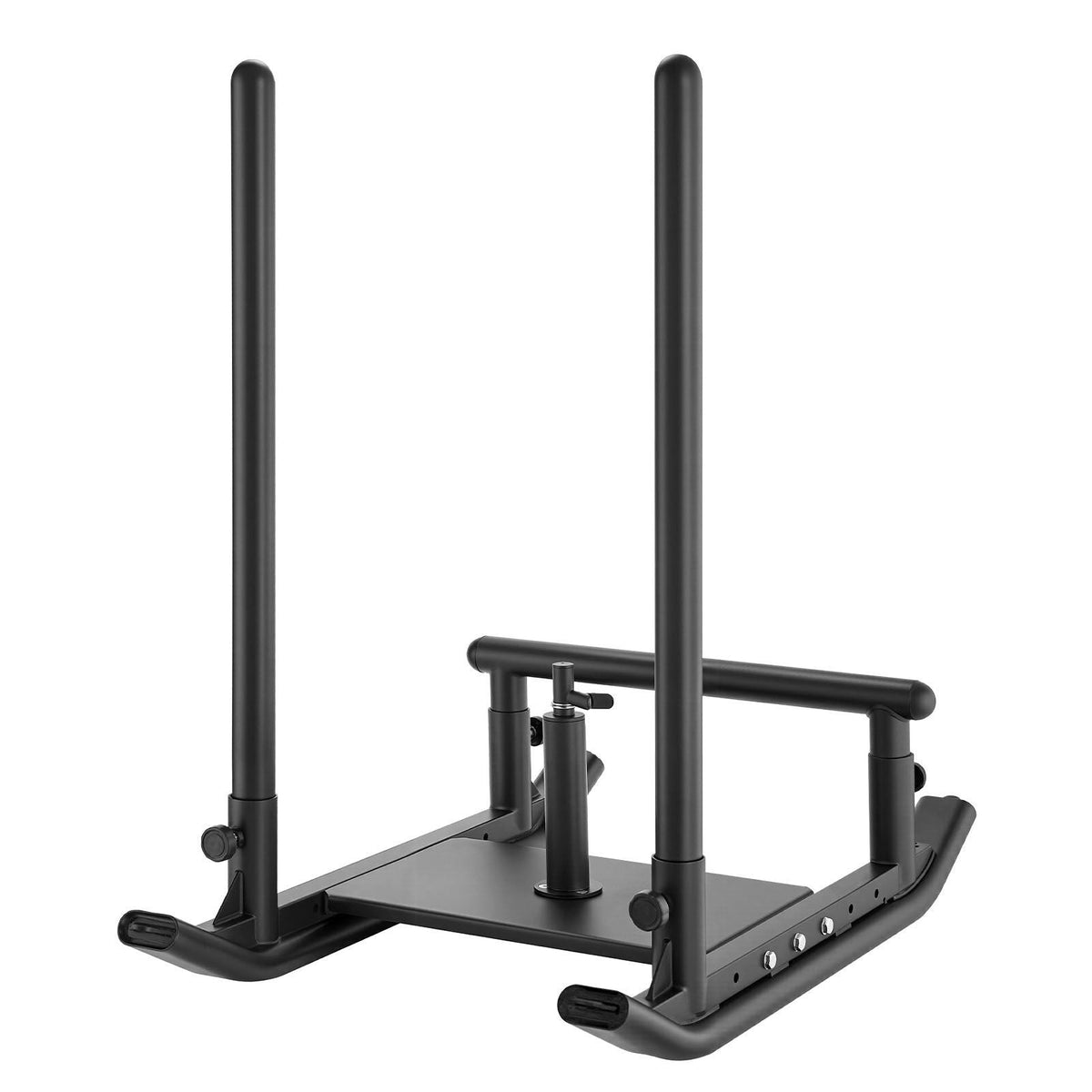 Weight Sled, Steel Power Sled, Fitness Strength Training Sleds for Athletic Exercise Speed Improvement, Workout Fitness Equipment with Handle, Compatible with 1/2 in Weight Plates, Black