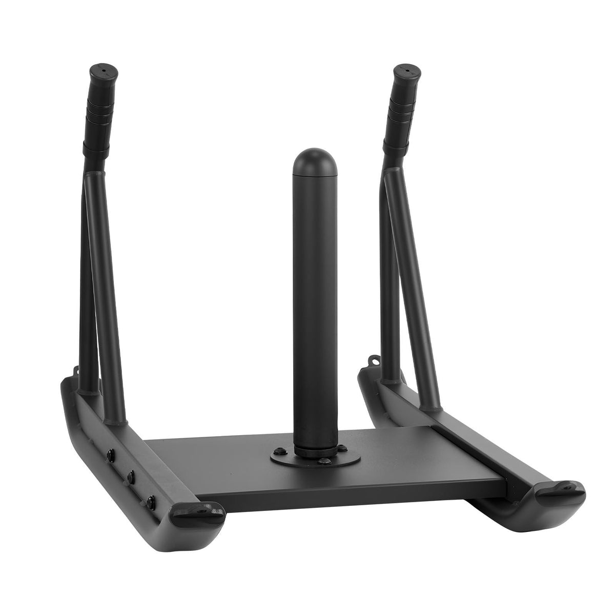 Weight Sled, Steel Power Sled, Fitness Strength Training Sleds for Athletic Exercise Speed Improvement, Workout Fitness Equipment with Handle, Compatible with 1/2 in Weight Plates, Black