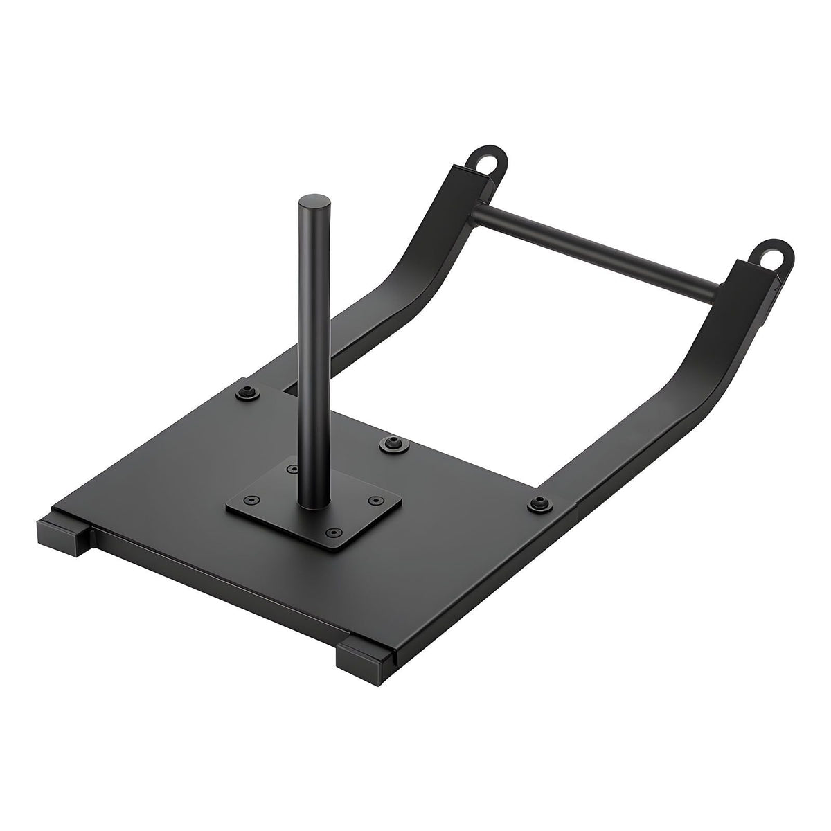 Weight Sled, Steel Power Sled, Fitness Strength Training Sleds for Athletic Exercise Speed Improvement, Workout Fitness Equipment with Harness, Compatible with 1/2 in Weight Plates, Black
