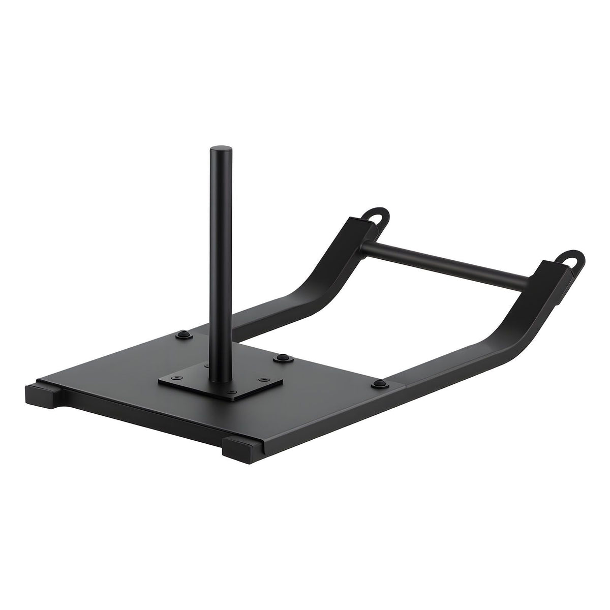 Weight Sled, Steel Power Sled, Fitness Strength Training Sleds for Athletic Exercise Speed Improvement, Workout Fitness Equipment with Harness, Compatible with 1/2 in Weight Plates, Black