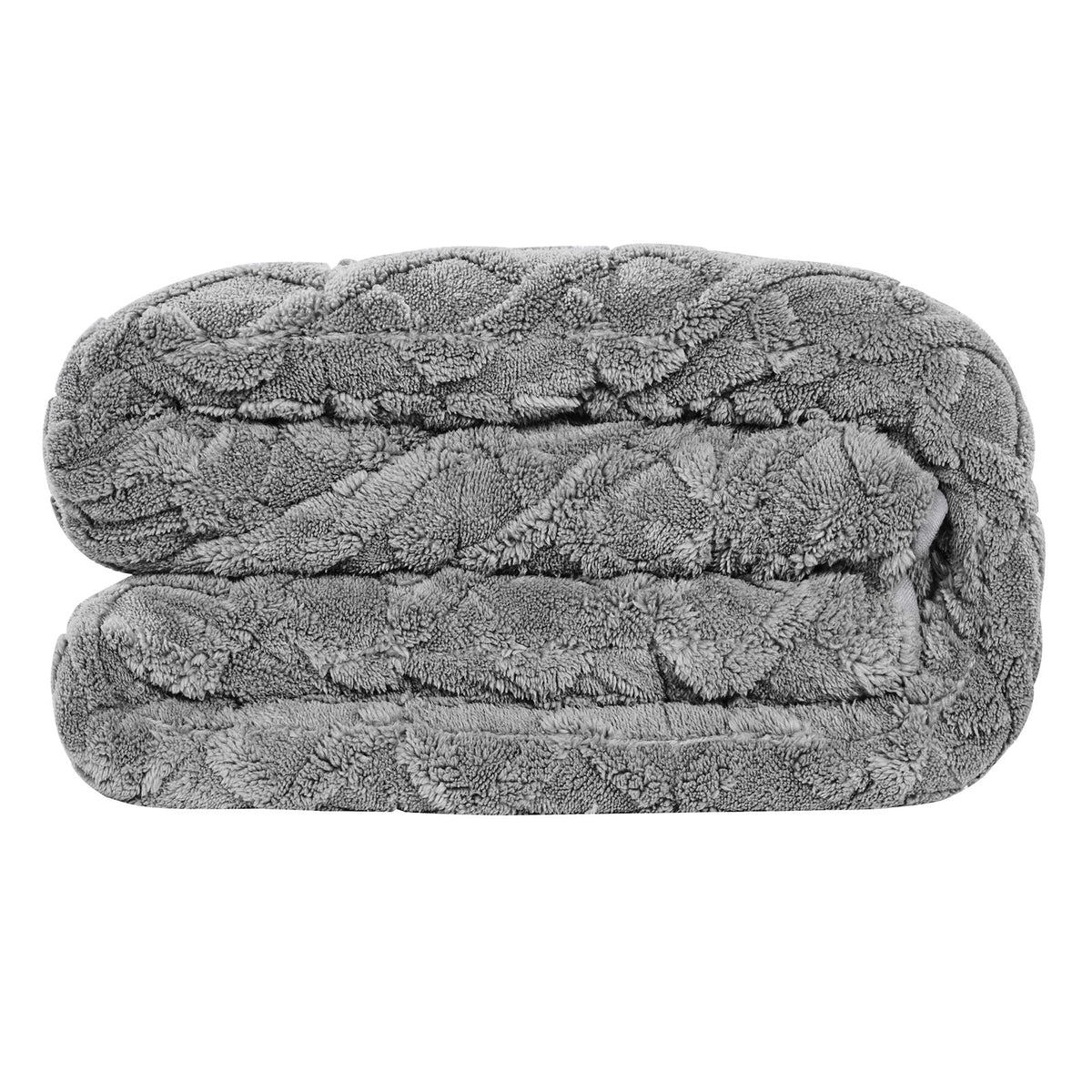 Weighted Blanket, 20 lbs, 60 x 80 in Queen Size, Sherpa Fleece Heavy Blanket with Glass Beads, Soft Warm Cozy Fluffy Touch, for 200-250 lbs Adults, Anxiety Stress Relief, Improve Sleep, Grey