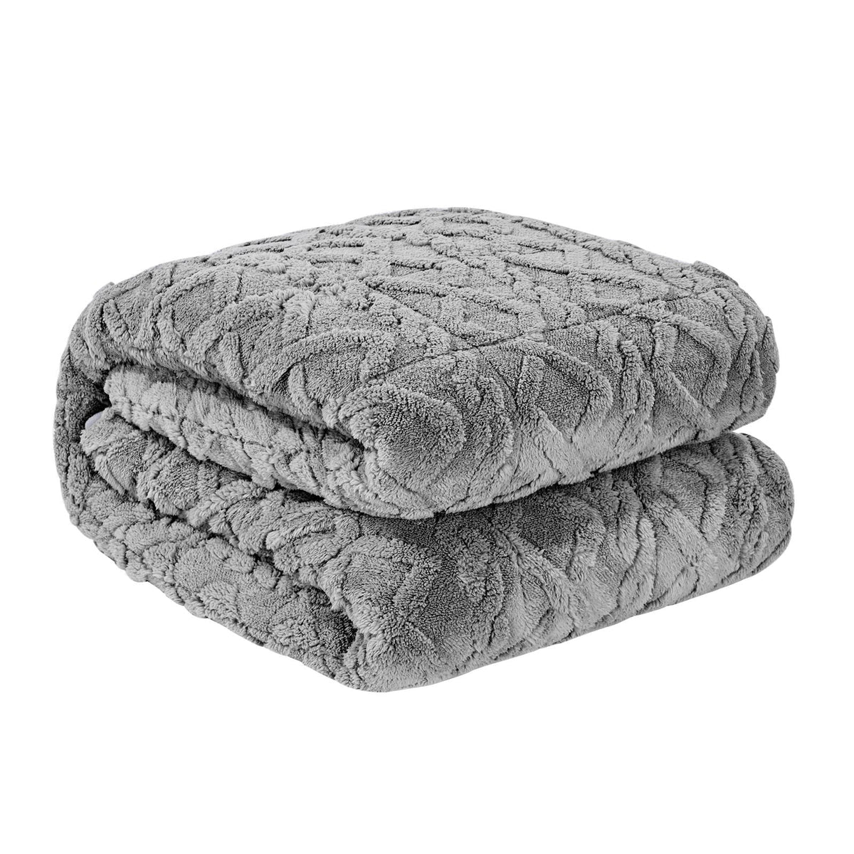 Weighted Blanket, 20 lbs, 60 x 80 in Queen Size, Sherpa Fleece Heavy Blanket with Glass Beads, Soft Warm Cozy Fluffy Touch, for 200-250 lbs Adults, Anxiety Stress Relief, Improve Sleep, Grey