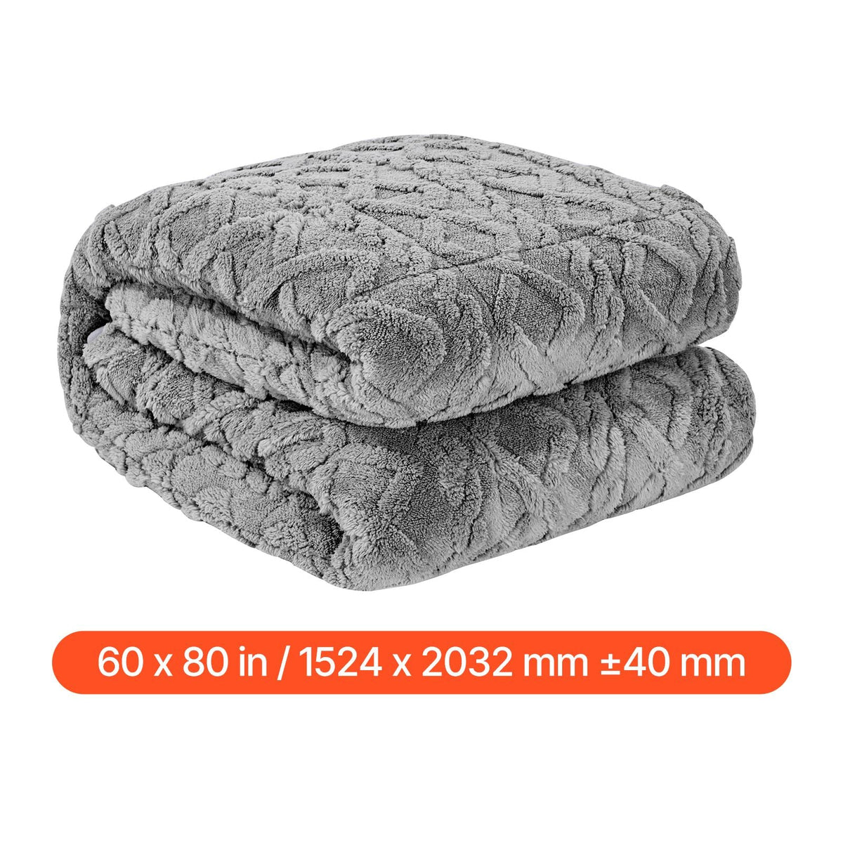 Weighted Blanket, 20 lbs, 60 x 80 in Queen Size, Sherpa Fleece Heavy Blanket with Glass Beads, Soft Warm Cozy Fluffy Touch, for 200-250 lbs Adults, Anxiety Stress Relief, Improve Sleep, Grey
