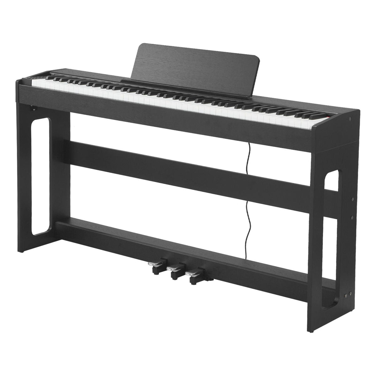 Weighted Digital Piano, 88 Keys Fully Weighted, Electric Piano Keyboard with Furniture Stand, Power Adapter, Triple Pedal, Record Function, 280 Tones, Wireless Connection, for Beginners, Black