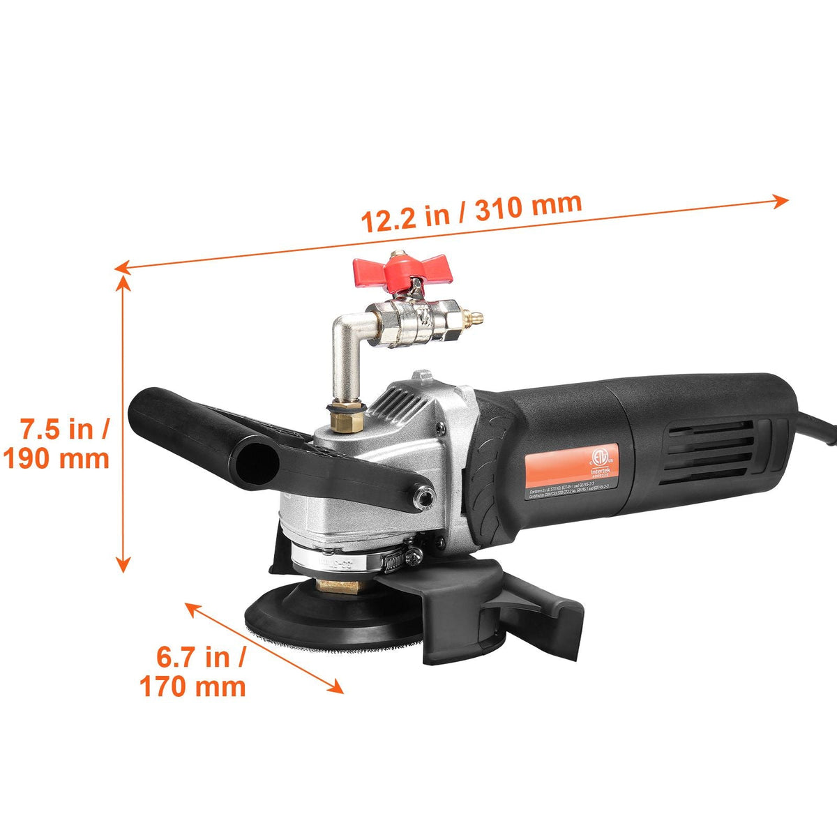 Wet Polisher 800W, 4" Concrete Grinder with 6 Variable Speed and 7 Polishing Kits, Wet Grinder Machine for Marble, Granite, Stone, Rock, Tile, Equipped with a GFCI Switch, (1000 - 4000 RPM)