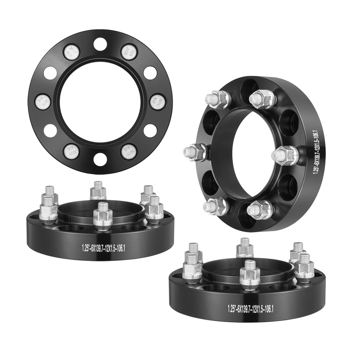 Wheel Spacers, 1.25" 6"x5" Wheel Adapters, 6 Lug Forged Spacer, 106.1 mm Bore Hubcentric M12 x1.5 Studs Spacers, Fit for 1979-2023 Toyota and Lexus, 4 PCS Blue