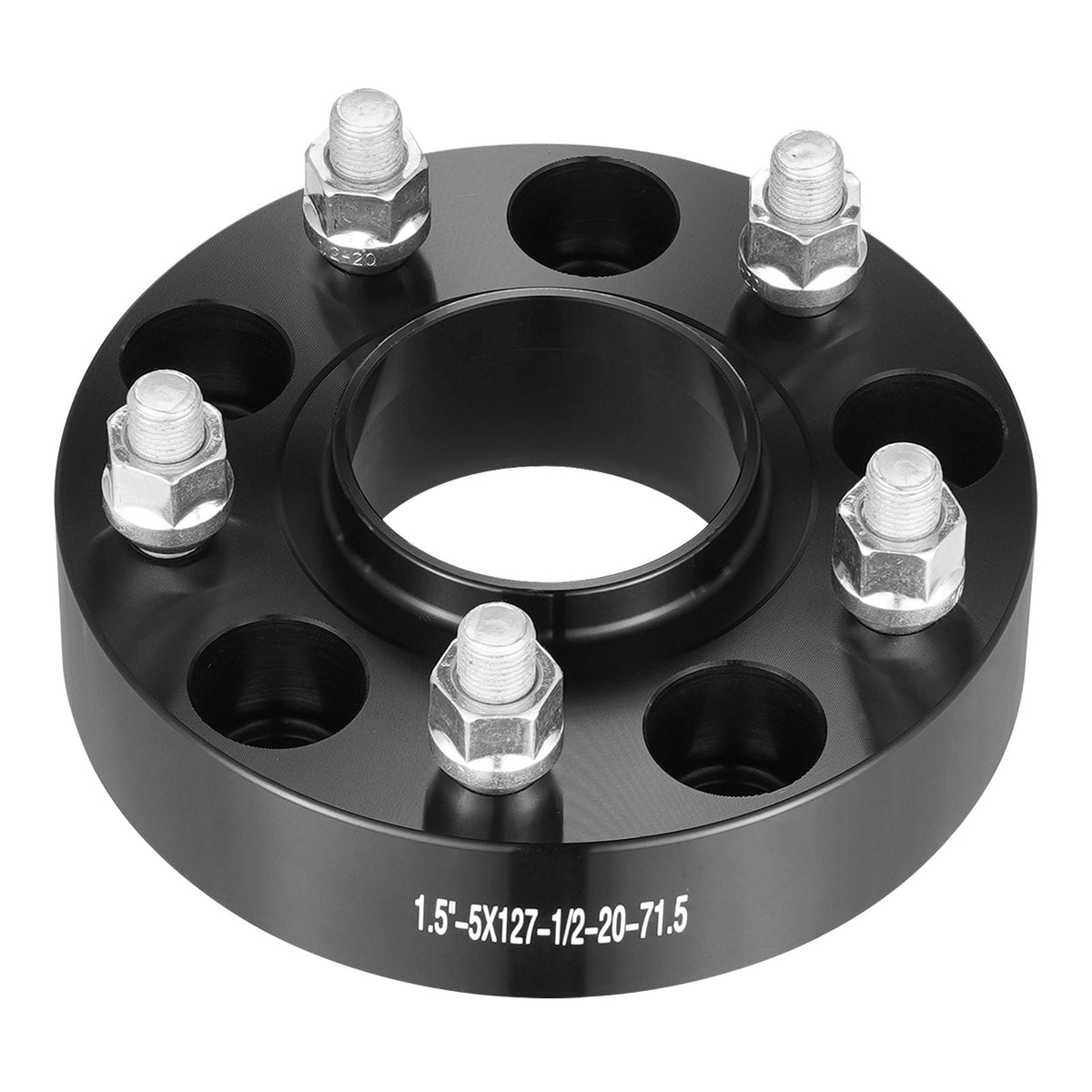 Wheel Spacers, 1.5" 5"x5.5" Wheel Adapters, 5 Lug Forged Spacer, 71.5 mm Bore Hubcentric M1/2-20 Studs Spacers, Fit for Jeep Journey, WRANGLER JK JKU, Commander XK, Marquis, 4 PCS Black