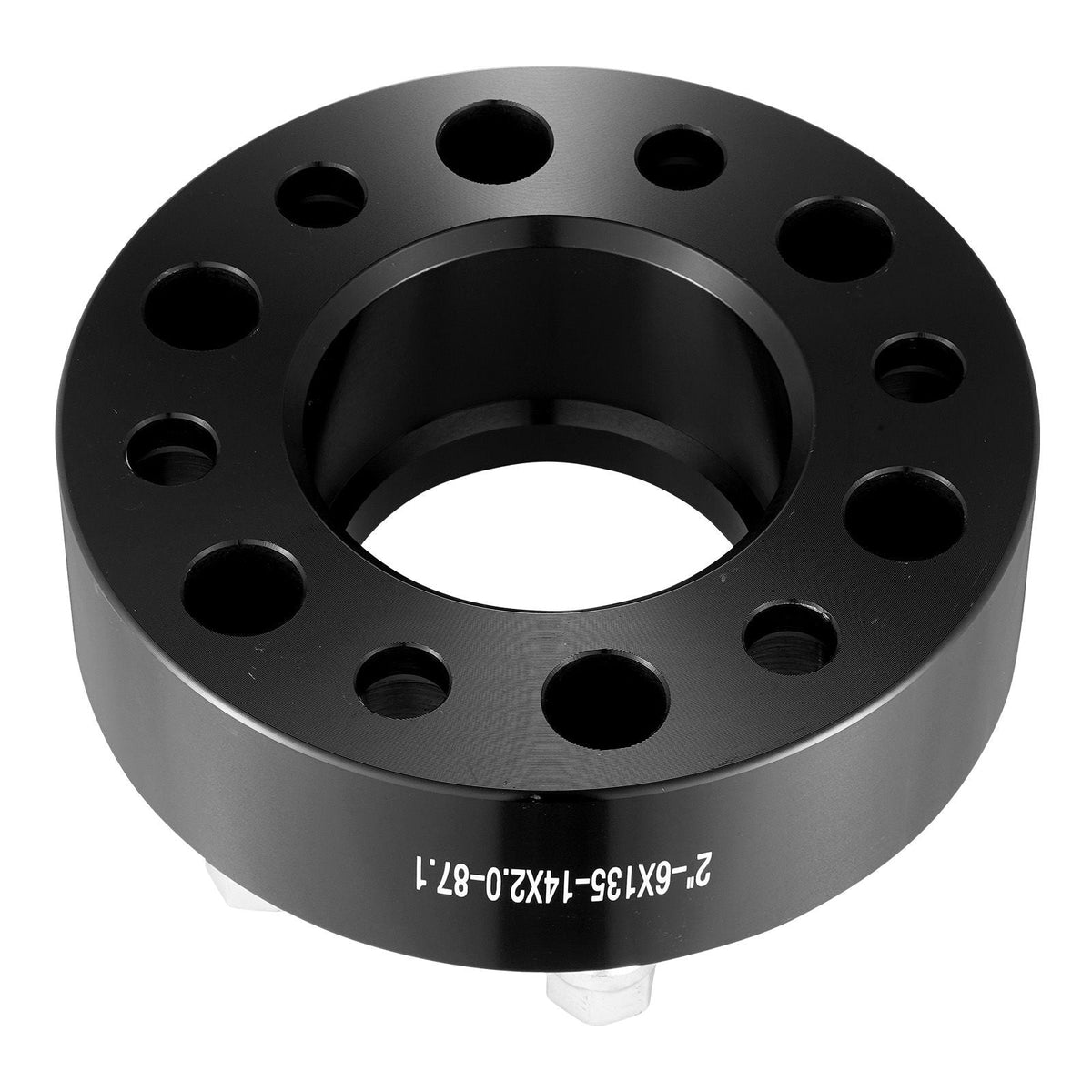 Wheel Spacers, 2" 6"x5.3" Wheel Adapters, 6 Lug Forged Spacer, 87.1 mm Bore Hubcentric M14 x2 Studs Spacers, Fit for Ford Expedition, F150, Lincoln Navigator, 4 PCS Black