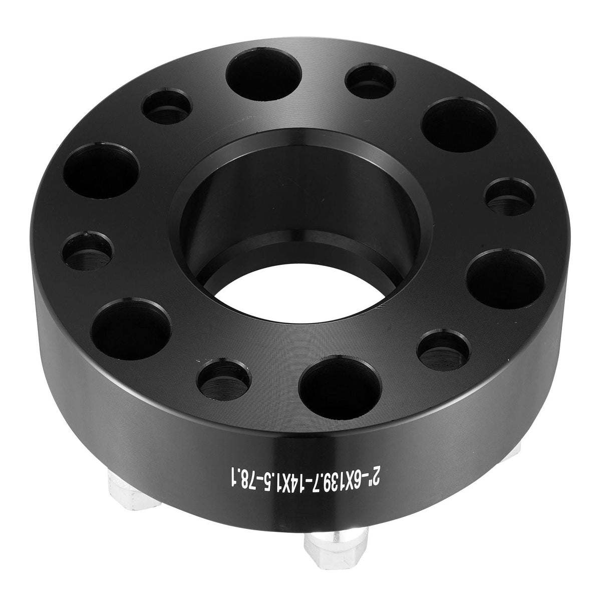 Wheel Spacers, 2" 6"x5.5" Wheel Adapters, 6 Lug Forged Spacer, 78.1 mm Bore Hubcentric M14 x1.5 Studs Spacers, Fit for 1984-2018 Chevrolet, GMC, and Cadillac, 4 PCS Black