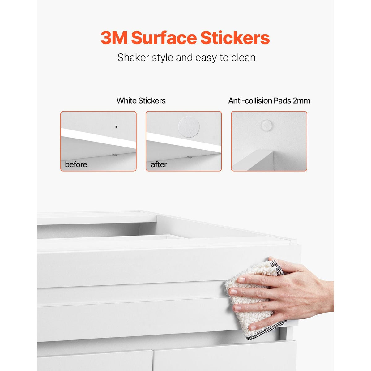 White Shaker Base Cabinet with Drawer, 24-Inch Unassembled Drawer Base Cabinet, 24" W x 24" D x 34.5" H Ready to Assemble Cabinet with Soft-Close Doors and Adjustable Shelf, for Home Office