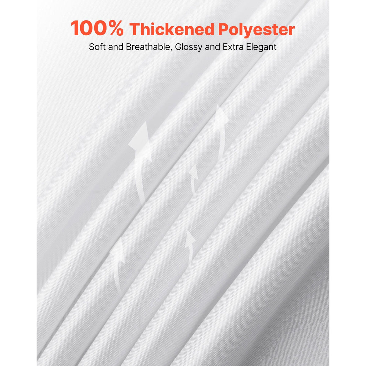 White Tablecloths for Rectangle Tables, 6 Pack, 90 x 132 Inches, Reusable and Machine Washable Table Clothes, Wrinkle-Resistant Polyester Fabric Table Covers for Wedding, Party, Banquet