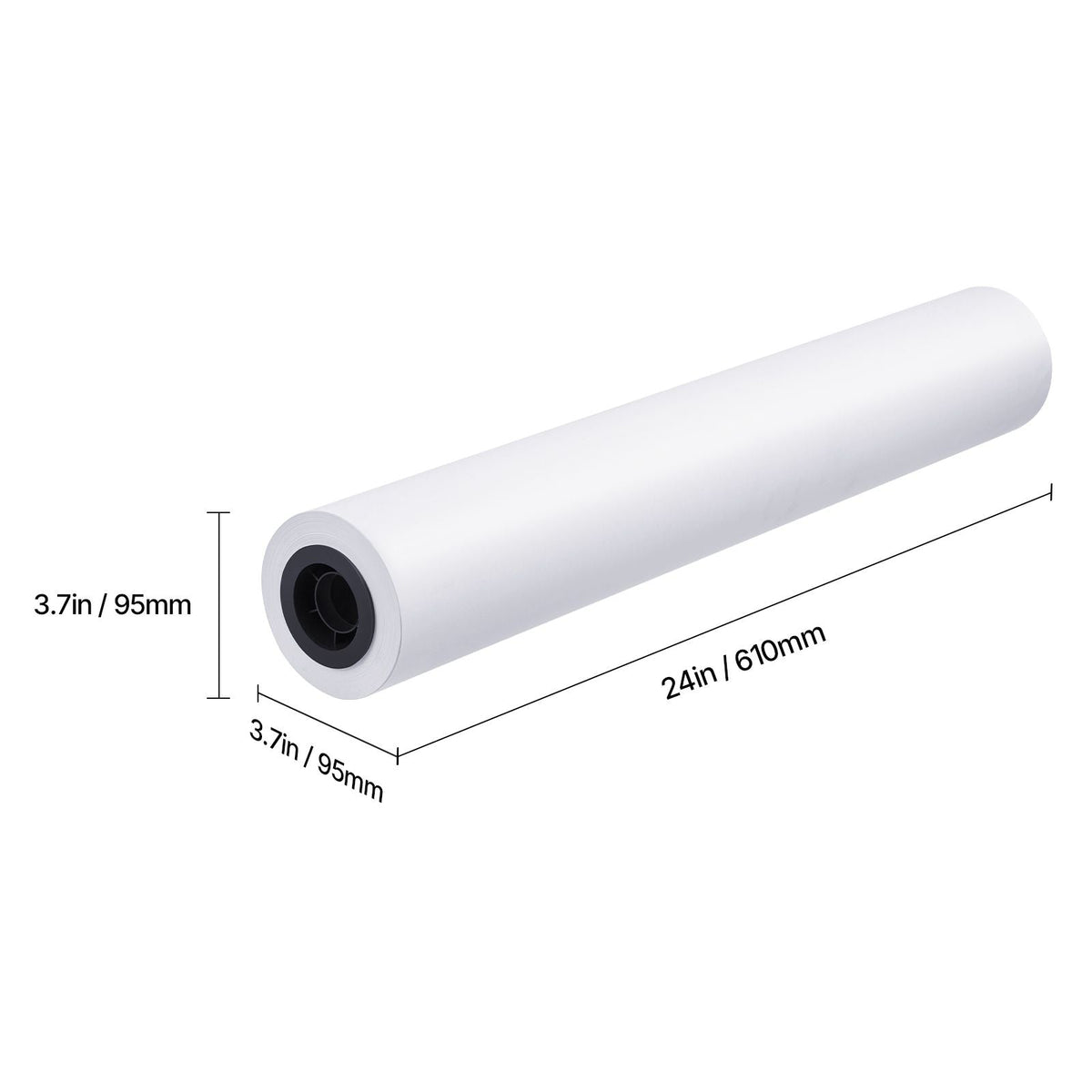 Wide Format Paper, 24 in x 150 ft Plotter Paper, 6 Rolls CAD Bond Rolls with 2 in Core, 20 LB Bond Paper Rolls, Idea for CAD Drawings, Engineering Plans, GIS Maps & Architectural Designs