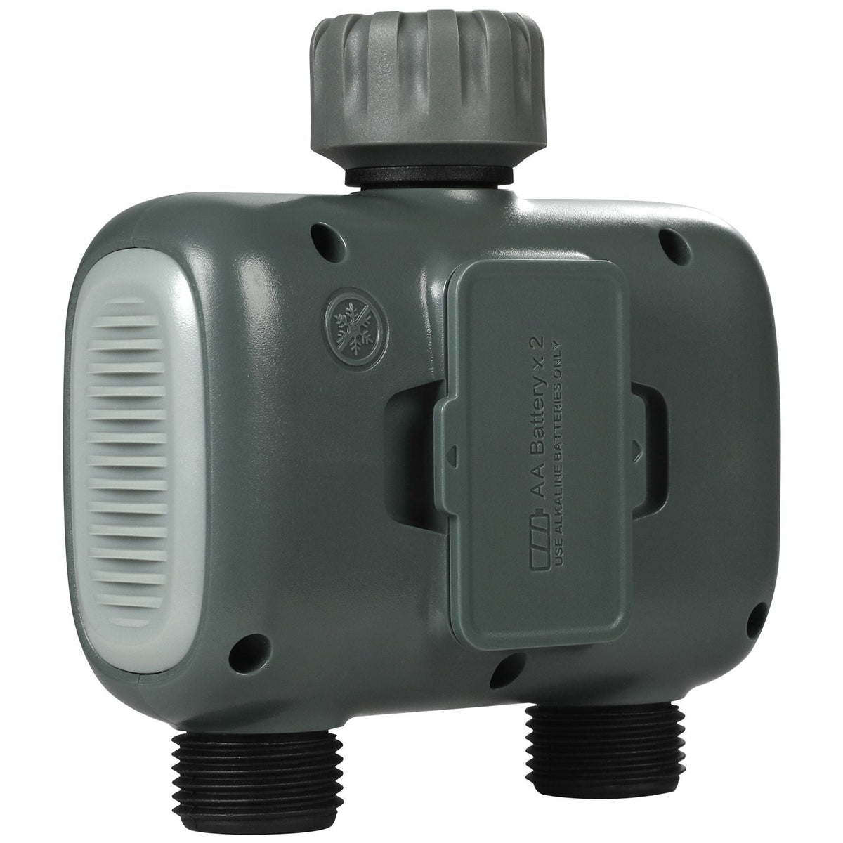 WiFi Sprinkler Timer, 2 Outlets, Smart Hose Faucet Water Timer with Brass Inlet, APP Control via 2.4Ghz WiFi or Bluetooth, Voice Control with Alexa and Google Assistant, IPX6 for Yard Watering