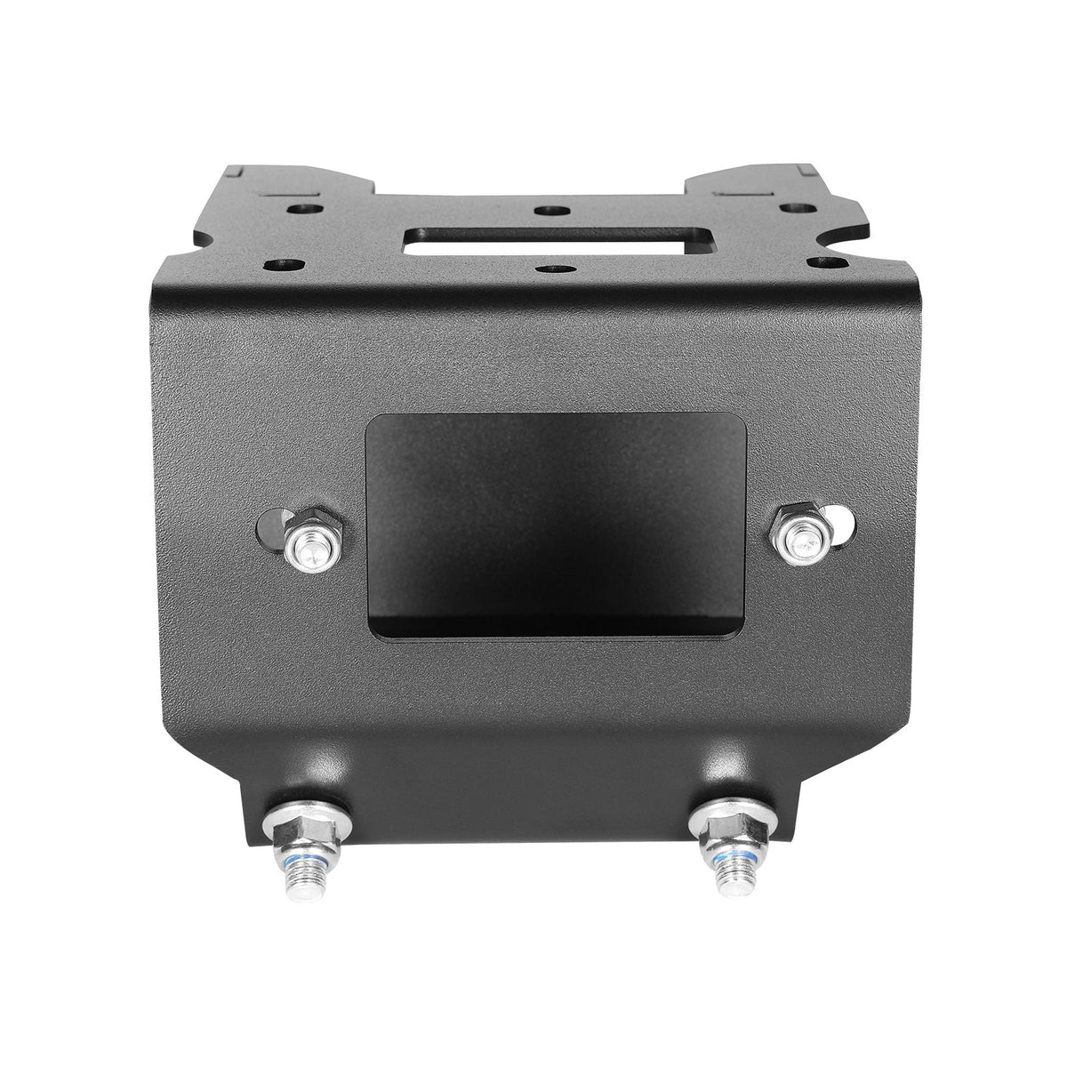 Winch Mount, Winch Capacity of 2000-3600 lbs, Trailer Hitch Winch Mount for Select Polaris Sportsman Models (2009 and Newer), 2 Mounting Hole Design, Powder Coated Steel, Fit for Desert Rescue