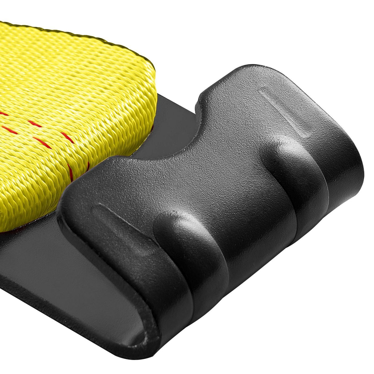 Winch Straps, 4" x 30', 6000 lbs Load Capacity, 18000 lbs Break Strength, Truck Straps with Flat Hook, Flatbed Tie Downs Cargo Control for Trailers, Farms, Rescues, Tree Saver, Yellow (4 Pack)
