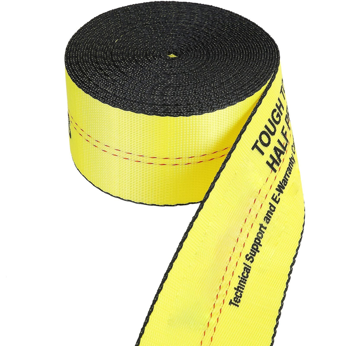 Winch Straps, 4" x 40', 6000 lbs Load Capacity, 18000 lbs Break Strength, Truck Straps with Flat Hook, Flatbed Tie Downs Cargo Control for Trailers, Farms, Rescues, Tree Saver, Yellow (10 Pack)