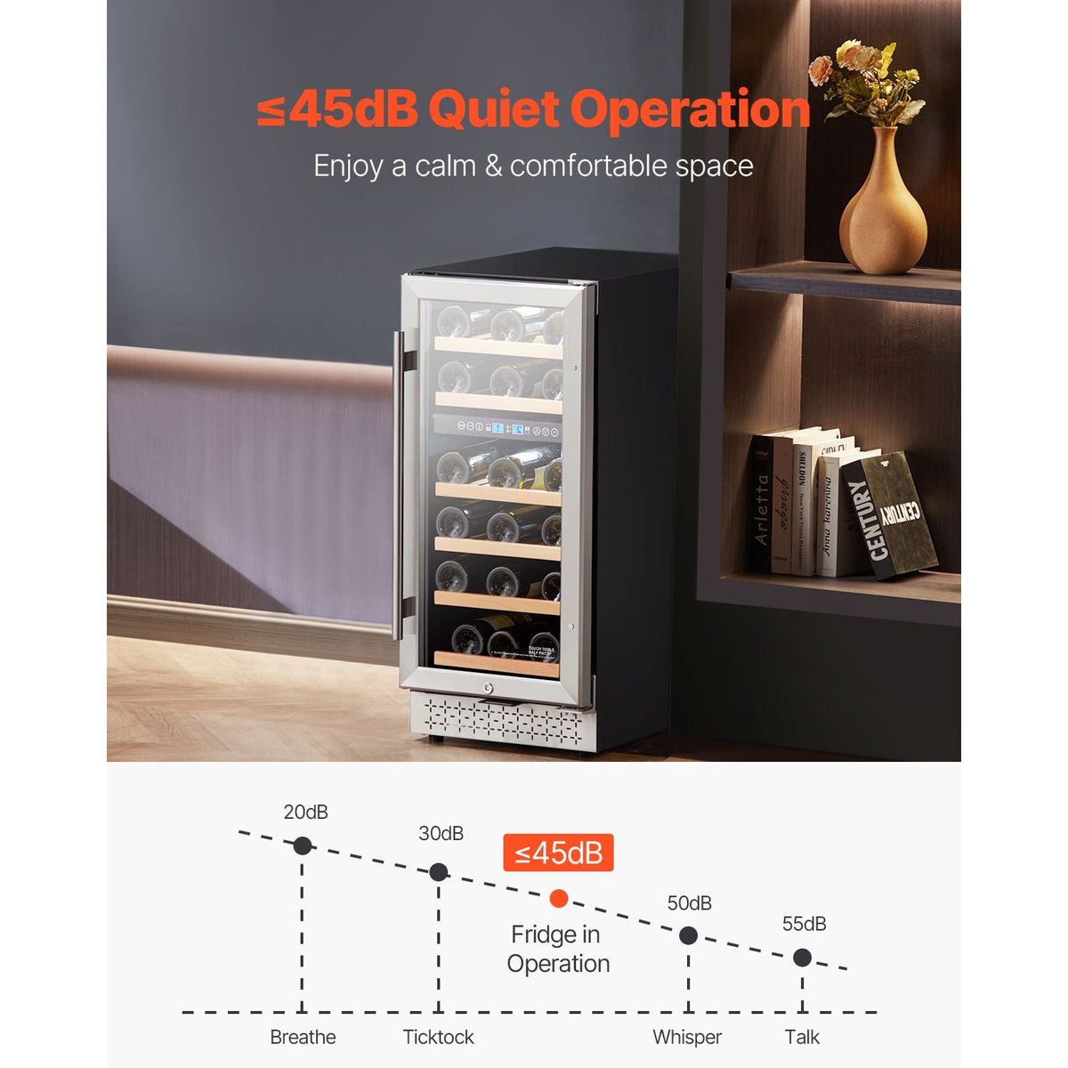 Wine Cooler, 28 Bottle Dual Zone Wine Fridge, Mini Wine Cooler Refrigerator with Glass Door, Adjustable Shelves, Digital Temperature Control, Built-in & Freestanding Fridge for Home Office Bar