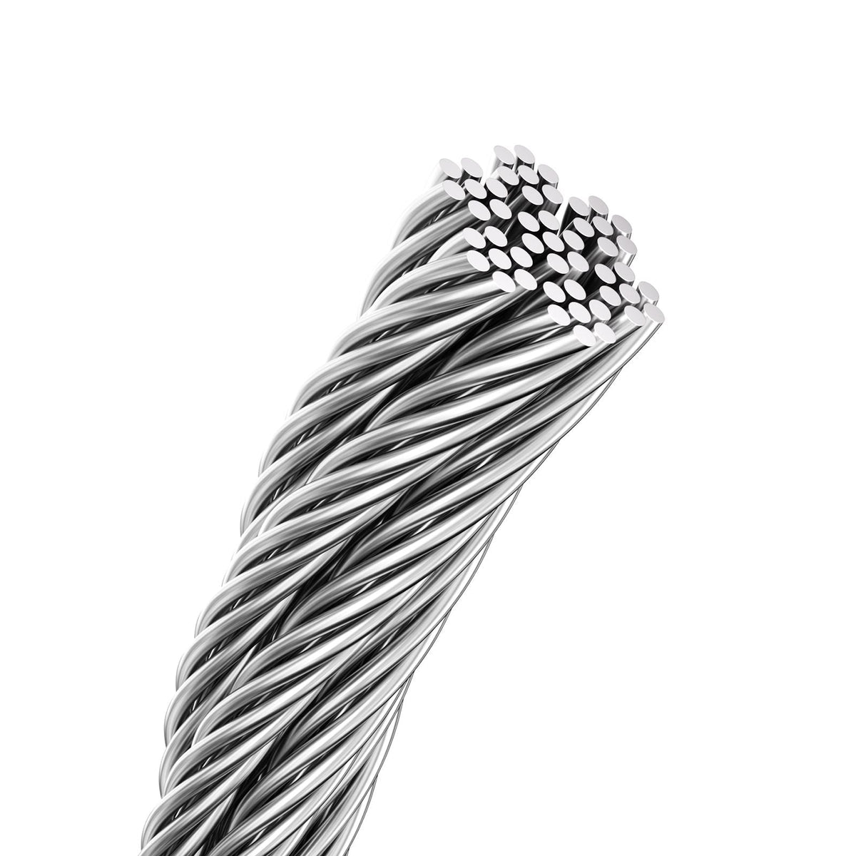 Wire Rope Kit, 1/8" 100 ft 304 Stainless Steel Cable with 124 Accessories, 1600 lbs Breaking Strength, 7x7 Strands Construction Marine Aircraft Grade for Handrail Stair Decking Fence Outdoors