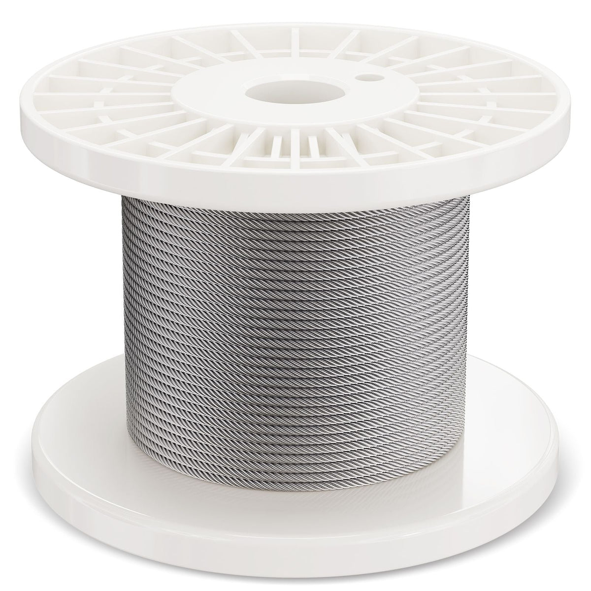 Wire Rope Kit, 1/8" 100 ft 304 Stainless Steel Cable with 124 Accessories, 1600 lbs Breaking Strength, 7x7 Strands Construction Marine Aircraft Grade for Handrail Stair Decking Fence Outdoors