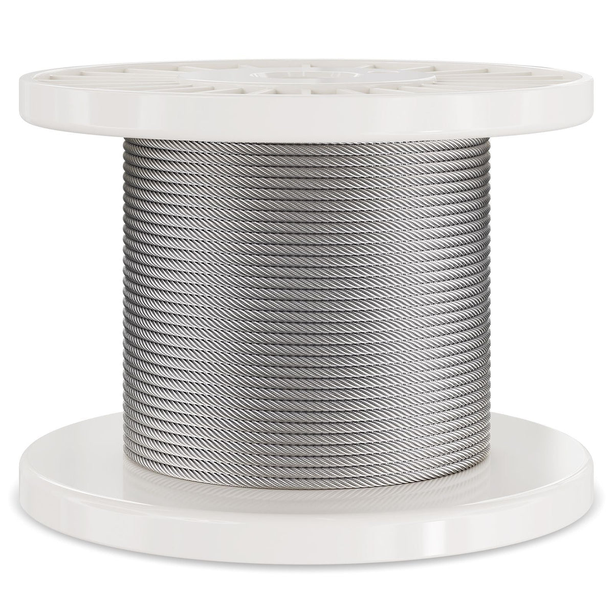 Wire Rope Kit, 1/8" 100 ft 304 Stainless Steel Cable with 124 Accessories, 1600 lbs Breaking Strength, 7x7 Strands Construction Marine Aircraft Grade for Handrail Stair Decking Fence Outdoors
