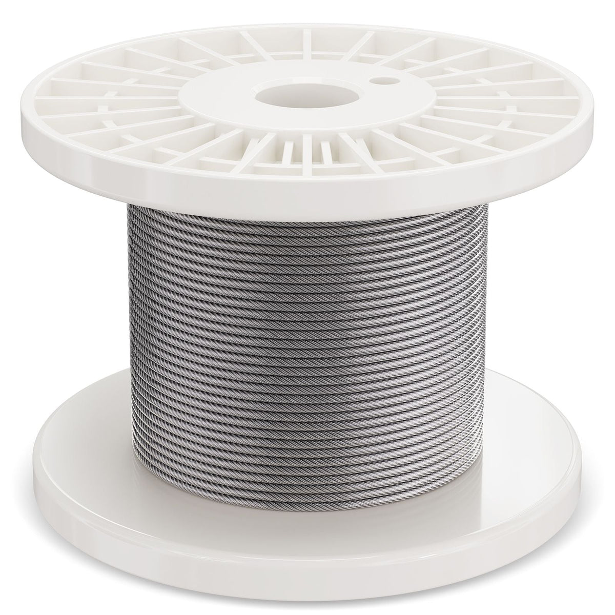 Wire Rope Kit, 1/8" 100 ft 304 Stainless Steel Cable with 59 Accessories, 650 lbs Breaking Strength, 7x7 Strands Construction Marine Aircraft Grade for Handrail Stair Decking Fence Outdoors