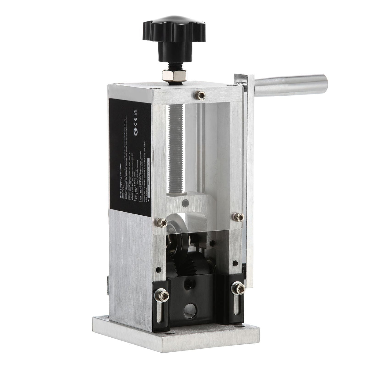 Wire Stripping Machine,Wire Stripper with Hand Crank or Drill Powered,0.06''-1.18'' Copper Wire Stripper,Visible Stripping Depth Reference,Portable Aluminum Frame Wire Peeler
