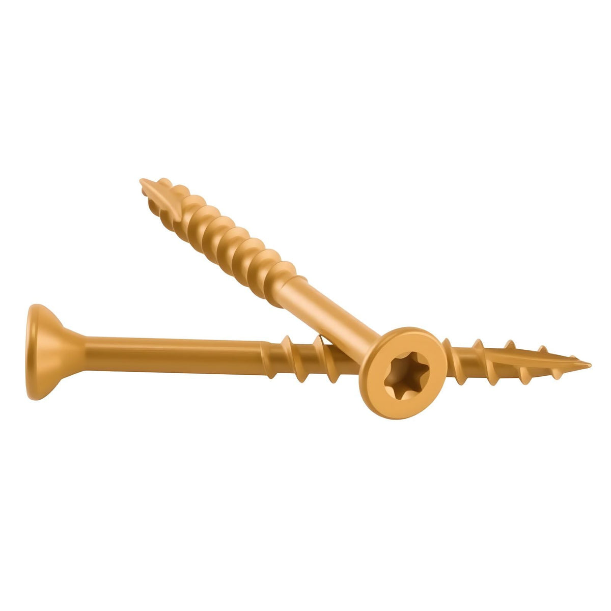 Wood Screws 350 PCS, #8 x 2-Inch Anti-Rust Coated, Exterior Deck Screw Torx/T25 Star Drive, Metal Rust-Resistant Outdoor Decking Screws with 2 Screw Connectors, for Decking Fencing Framing