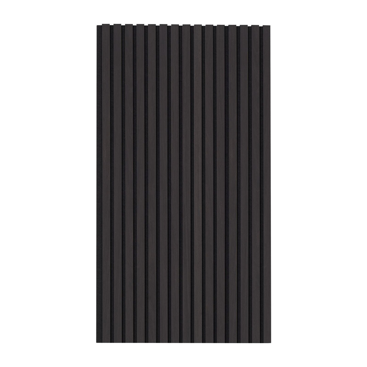Wood Slat Acoustic Panels, 23.6 x 47.2 inch, MDF Accent Wooden Wall Panels for Modern Interior Wall Decor, Faux Wood Wall Board Panels for Noise Reduction, Black Oak