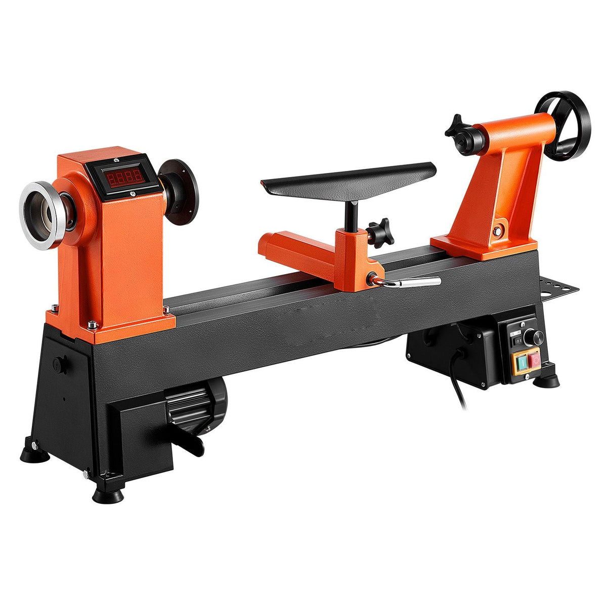 Woodworking Lathe, 1 HP, Benchtop Wood Lathe Machine with 0 to 3800 RPM Variable Speed, 12 x 18 in Workbench, Brushless DC Motor, Cast Iron Construction, for Beginner DIY Enthusiast Woodworking
