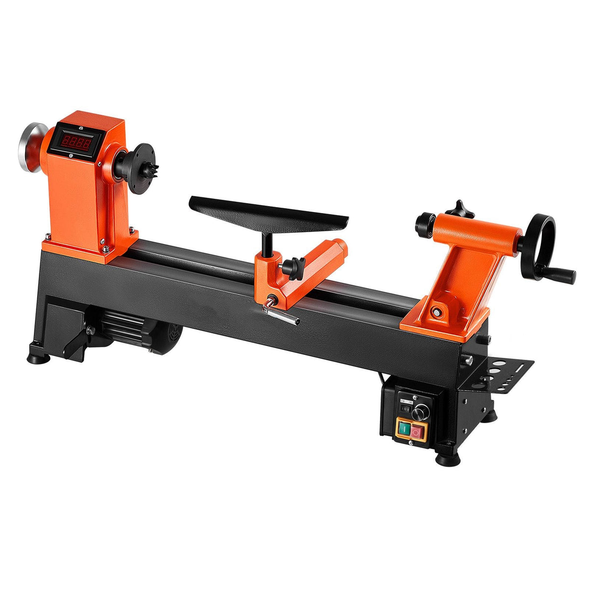 Woodworking Lathe, 1 HP, Benchtop Wood Lathe Machine with 0 to 3800 RPM Variable Speed, 12 x 18 in Workbench, Brushless DC Motor, Cast Iron Construction, for Beginner DIY Enthusiast Woodworking