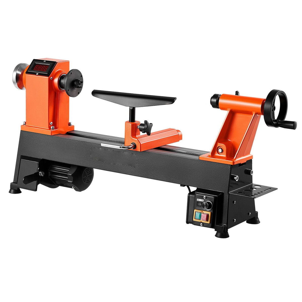 Woodworking Lathe, 1 HP, Benchtop Wood Lathe Machine with 0 to 3800 RPM Variable Speed, 12 x 18 in Workbench, Brushless DC Motor, Cast Iron Construction, for Beginner DIY Enthusiast Woodworking