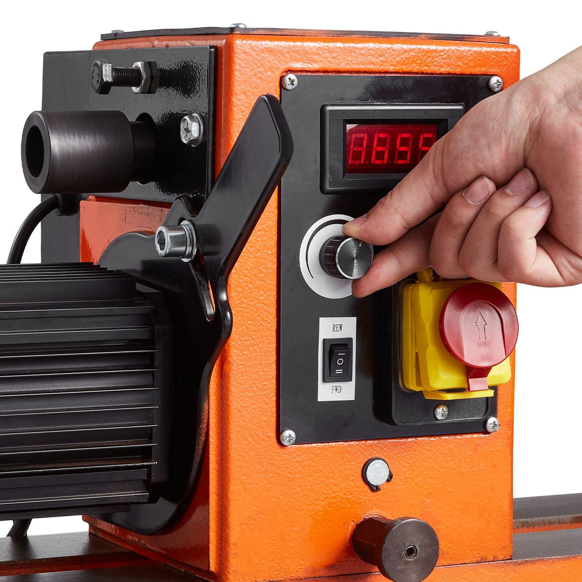 Woodworking Lathe, 1.5 HP, Wood Lathe Machine with 0 to 3200 RPM Variable Speed, 16 x 40 in Workbench, Brushless DC Motor, Cast Iron Body, Tool Rest, for Medium to Large Projects Woodworking