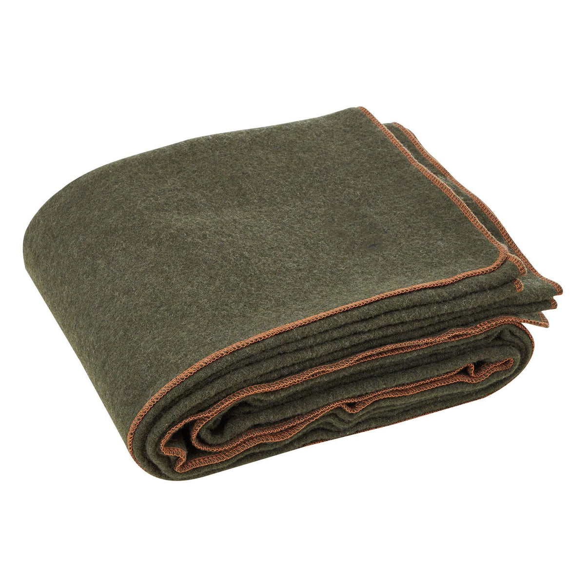 Wool Camping Blanket, Large Warm Stadium Blanket, Waterproof & Windproof, Flame Retardant, Great for Outdoors, Picnics, Hiking, Sports Events, Travel, 64" x 88" (80% Wool), Army Green