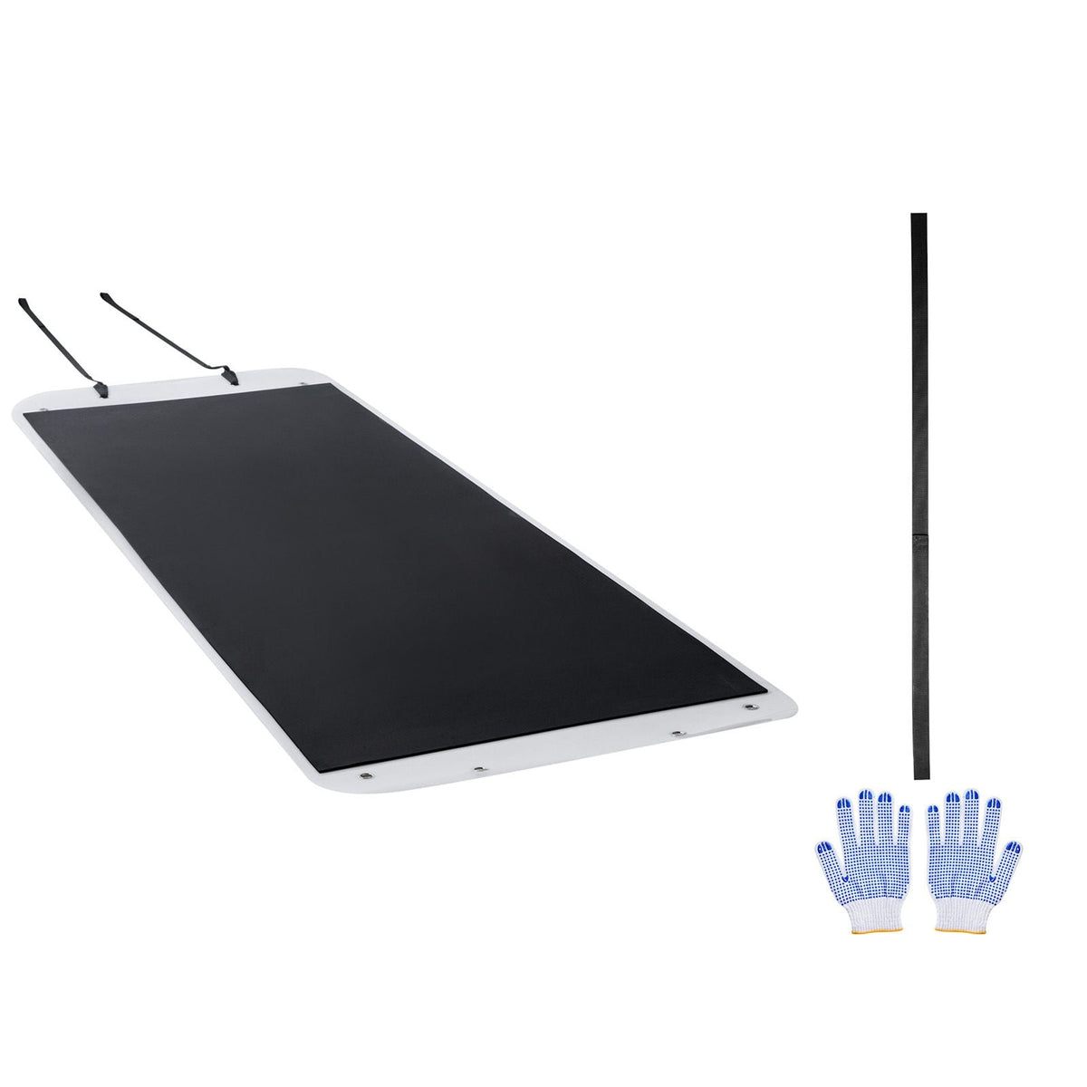 Yard Drag Sled, 110 x 40 in, 1600lbs Heavy Duty Utility Sled, PE Drag Glider with Ropes & Pull Cable, Dual Use Game Hauler for Firewood Ice Fishing, Compatible with ATVs UTVs Tractors