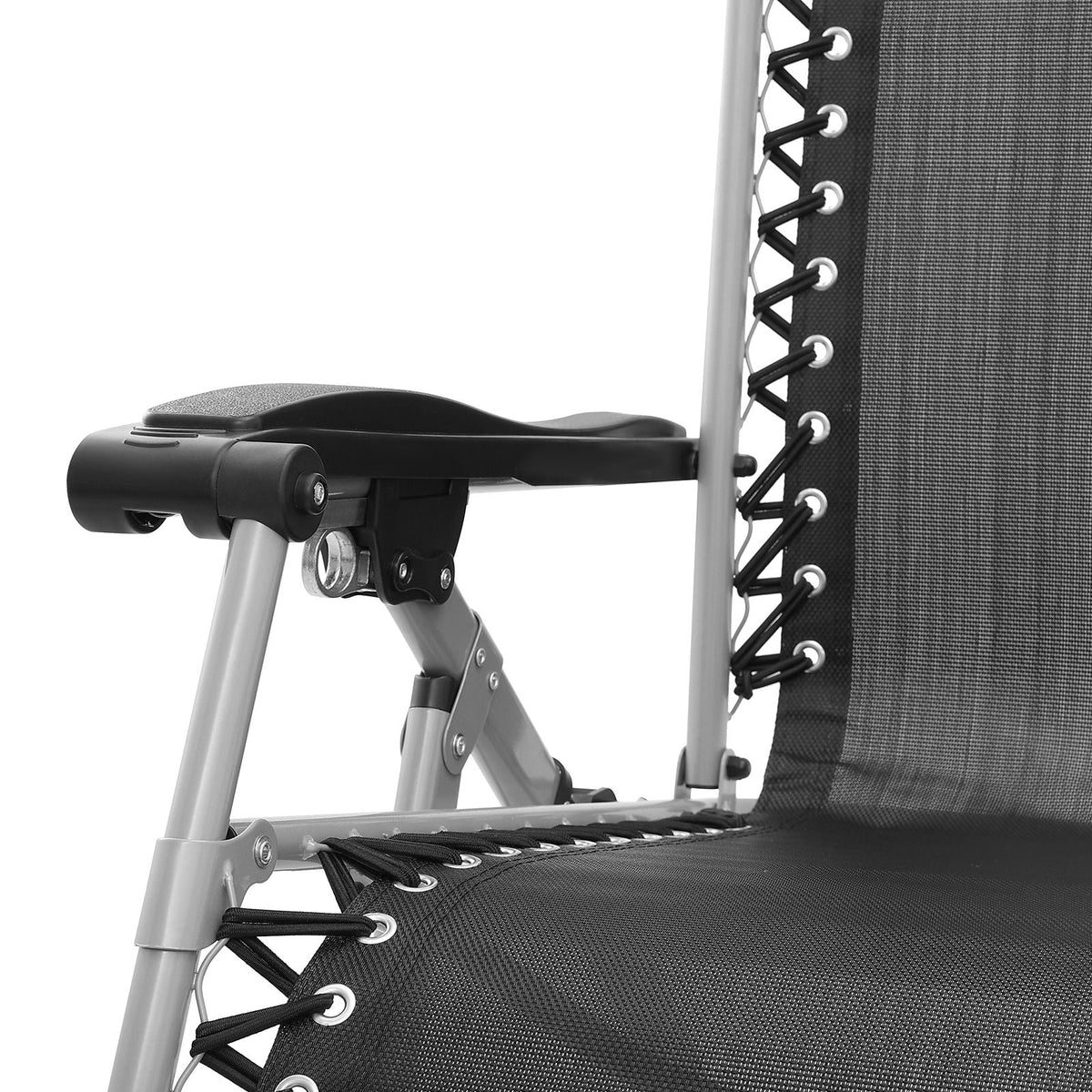Zero Gravity Chair, 26 inch Zero Gravity Recliner Lounge Chair for Indoor and Outdoor, Adjustable Anti Gravity Chair with Cushion, Headrest, Footrest, and Cupholder, 500 lbs, Black